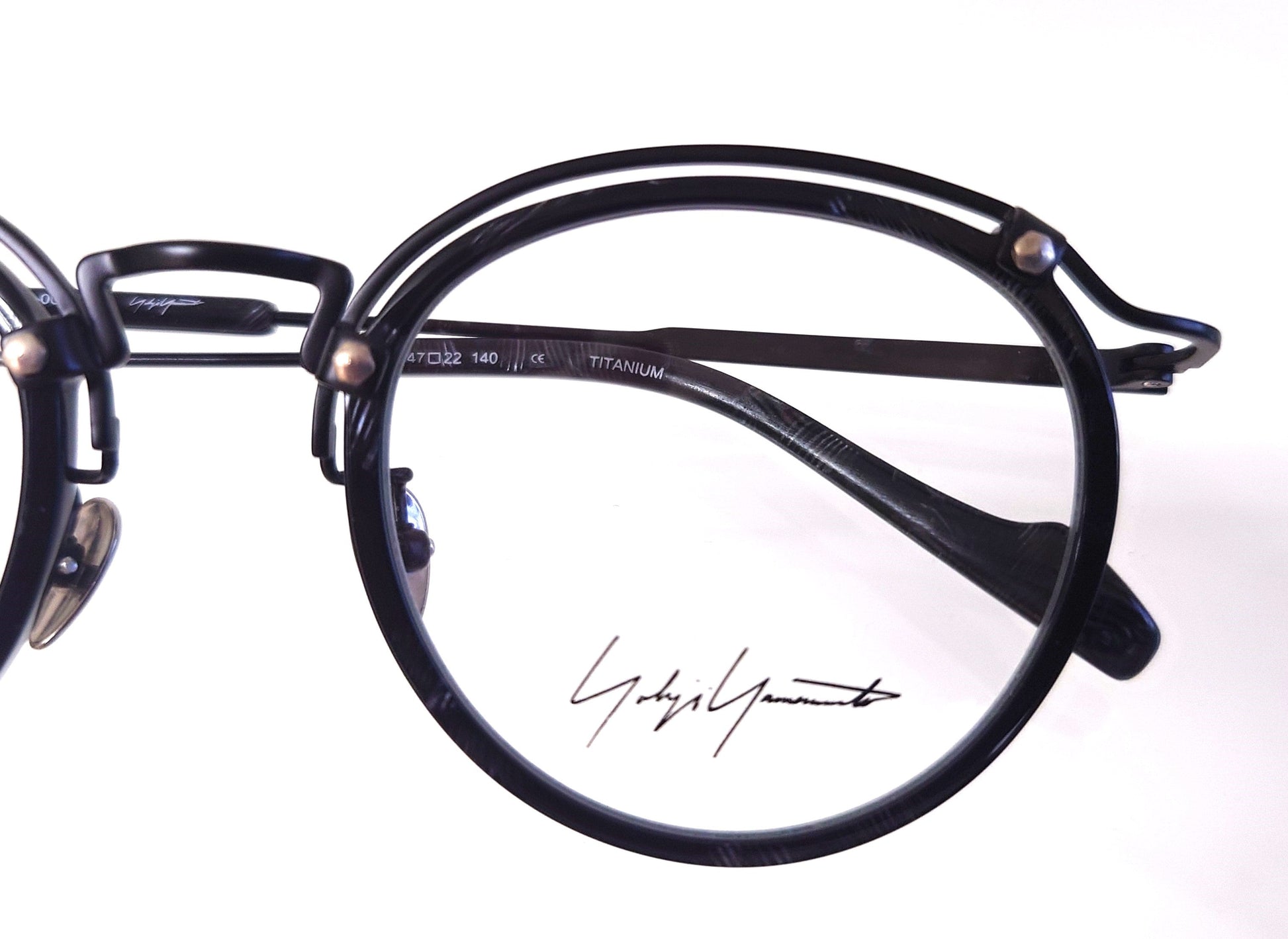 超美品 ヨウジヤマモト 軽量 19-0059-3 眼鏡 メガネ 度なしリカッチShop
